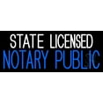 thumbnail image 1 of State Notary Public Licensed LED Neon Sign 13 x 32 - inches, Black Square Cut Acrylic Backing, with Dimmer - Bright and Premium built indoor LED Neon Sign for Defence Force., 1 of 6