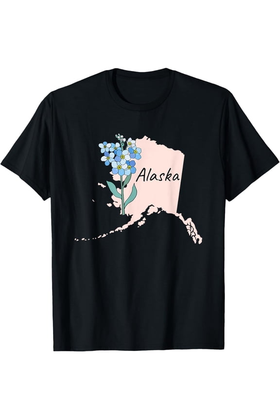 State Of Alaska Flower Forget Me Not T-Shirt