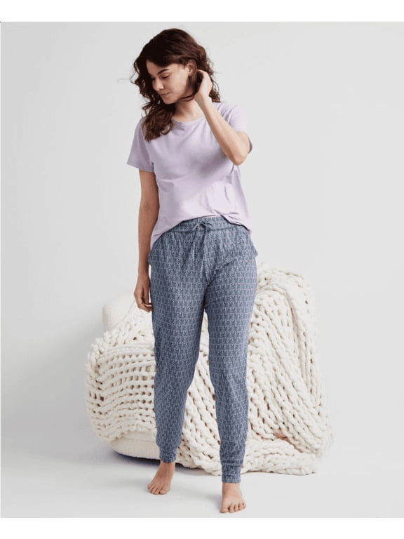 Women's Leafy Geo Jogger Pajama Pants Small