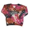 thumbnail image 1 of State Of Mine Women's Relaxed Fit Statement Comfy Graphic Raglan Sweatshirt (Tie Dye, S), 1 of 2