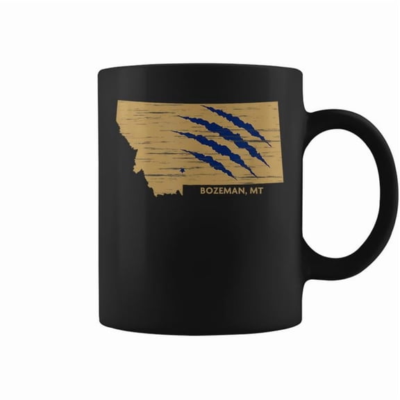 State Of Montana Wild Animal Bobcat Bear Big Cat Scratch Coffee Mugs