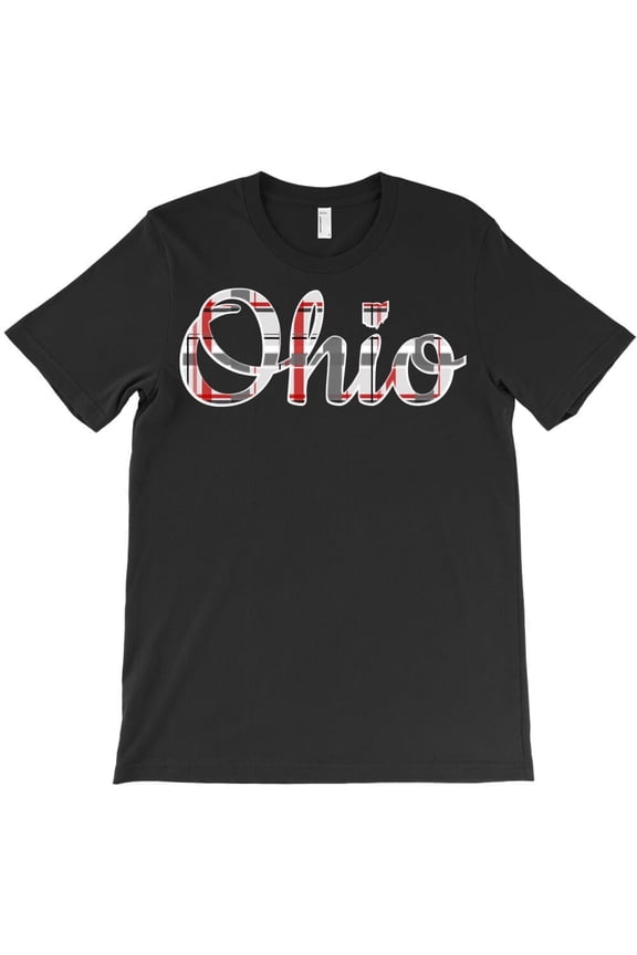State Of Ohio Ohioan Pride Funny Trendy Plaid Script Text - Breathable Material H35523 Unisex T-Shirt, Up to 5XL Available