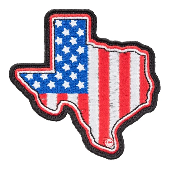 State Of Texas American Flag Patch, Patriotic US Flag Patches