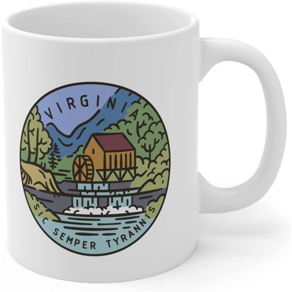 State Of Virginia Motto Sic Semper Tyrannis Coffee Mug 11 oz