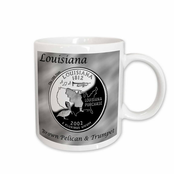 3drose, State Quarter Louisiana, 11oz Mug