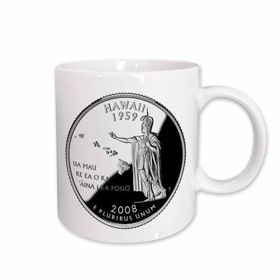 3drose, State Quarter of Hawaii (pd-us), 11oz Mug