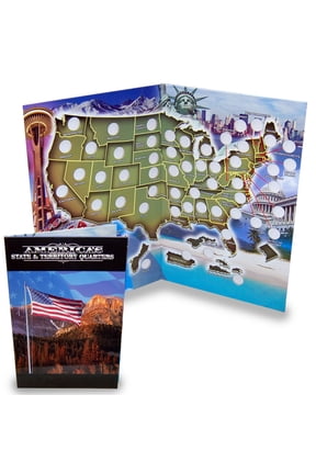 50 State Quarters Collector Folder Map