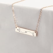 State Relationship Necklace Gift for Best Friend - Long Distance Necklace Personalized - Custom State Necklace - Birthday Gifts for Her
