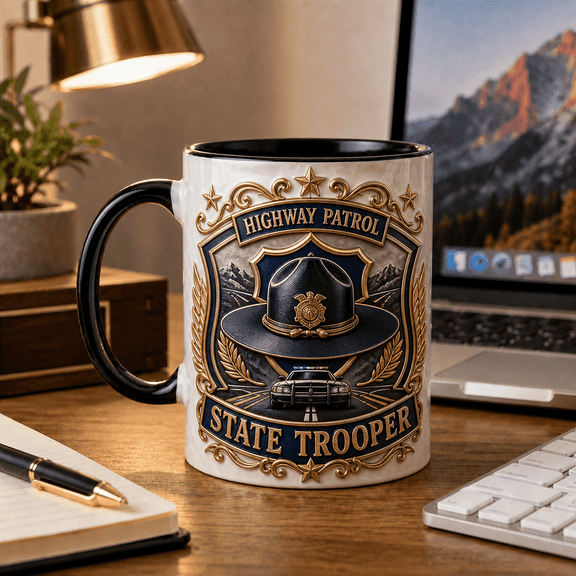 State Trooper Mug Highway Patrol Gift for Police Officer Coffee Drinkers