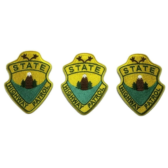 State Troopers Movie Highway Patrol Logo Patch Set of 3 Iron On Patches