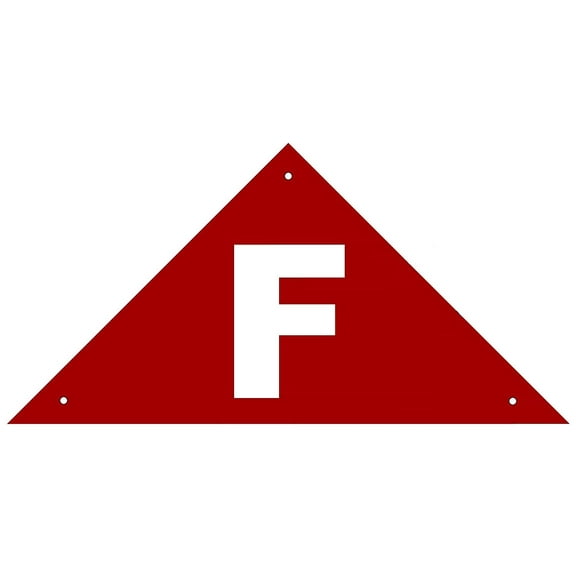 State Truss Construction Sign-F (RED ,Reflective Aluminum ,Heavy duty,12 x 6 x 6, RUST Free )
