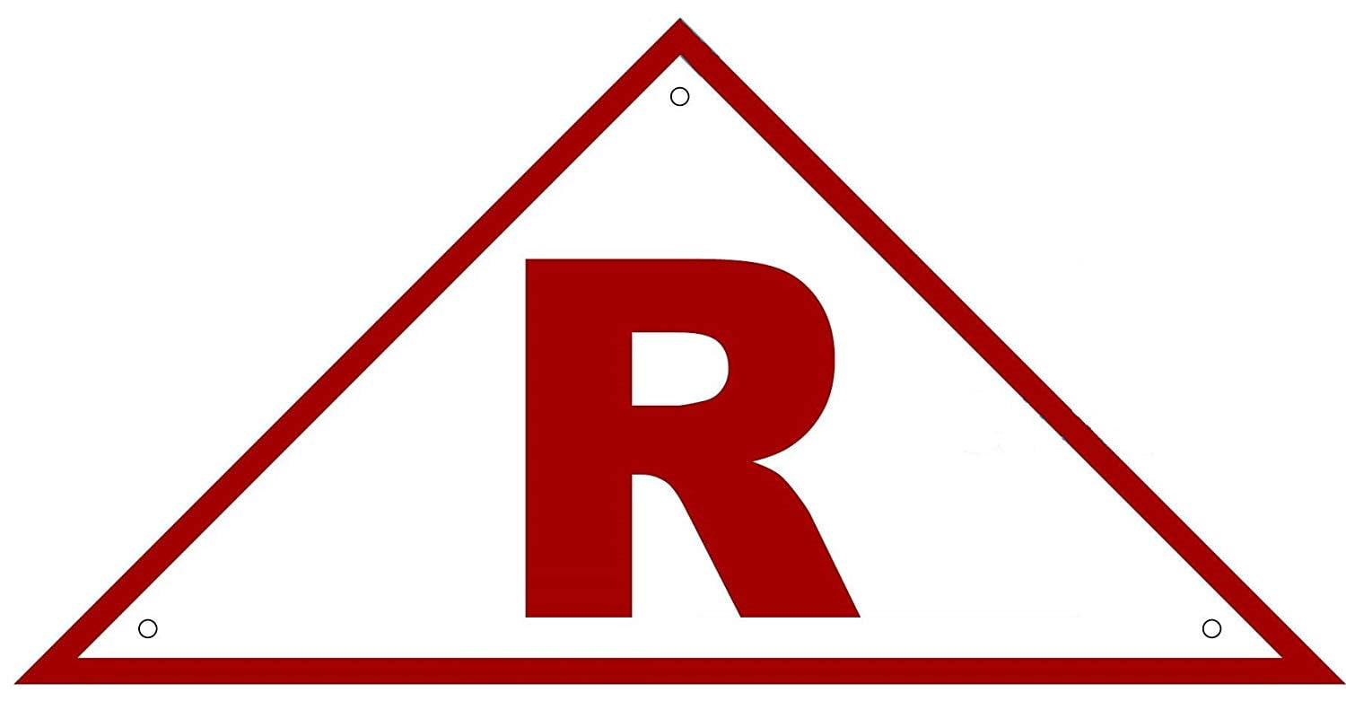 Sample Sign For R State Truss Construction Sign-R Triangular (WHITE ,Reflective Aluminum ...