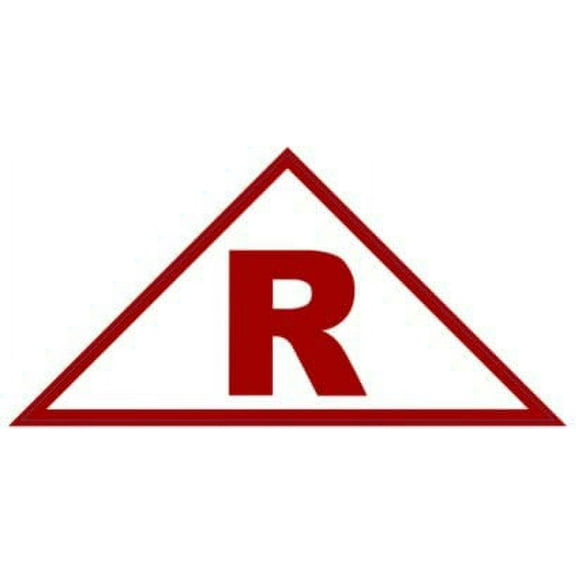State Truss Construction Sign-R Triangular (White,Sticker,12 x 6 x 6, Rust Free)(ref-2022-4)