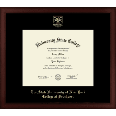 State University of New York College at Brockport Diploma Frame, Document Size 10" x 8"