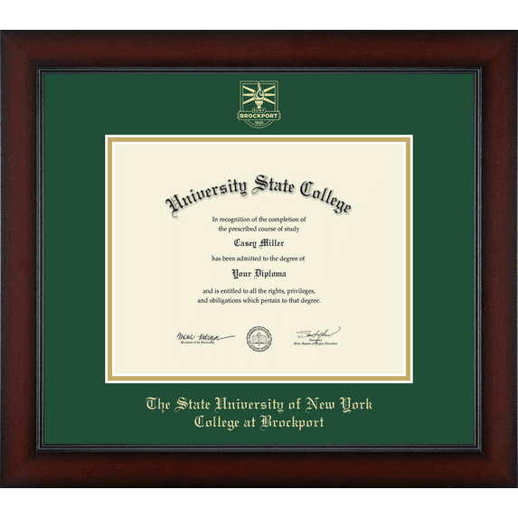State University of New York College at Brockport Diploma Frame, Document Size 10" x 8"