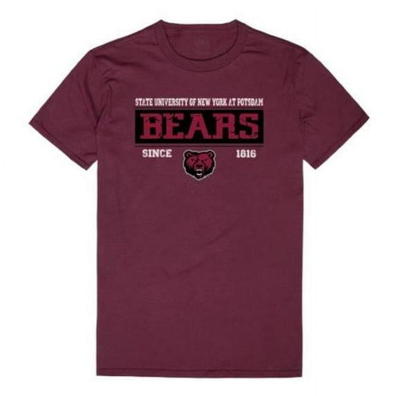 State University of New York Potsdam Bears College Established T-Shirt, Maroon - Large