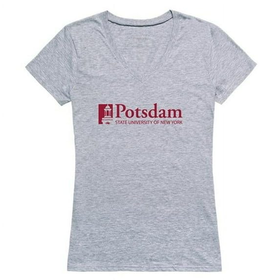 State University of New York Potsdam Bears Women Seal Short Sleeve T-Shirt, Heather Grey - Small