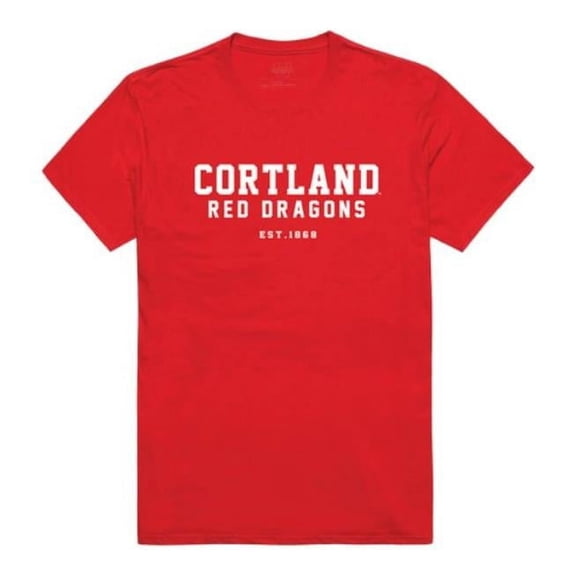State University of New York at Geneseo Cortland Red Dragons Seal College T-Shirt, Red - 2XL