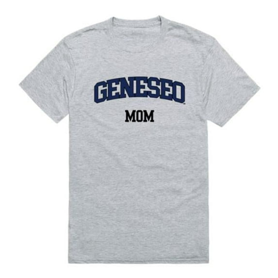 State University of New York at Geneseo Knights College Mom T-Shirt, Heather Grey - 2XL