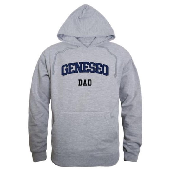 State University of New York at Geneseo Knights Dad Hoodie, Heather Grey - 2XL