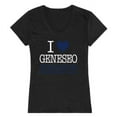 thumbnail image 1 of State University of New York at Geneseo Knights I Love Women T-Shirt, Black - Medium, 1 of 1