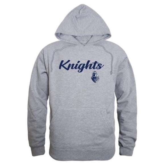 State University of New York at Geneseo Knights Script Hoodie, Heather Grey - Extra Large