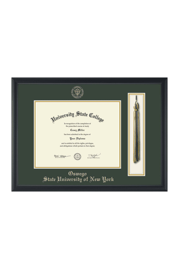 State University of New York at Oswego Tassel Diploma Frame, Document Size 11" x 8.5"