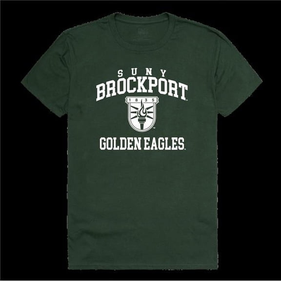State University of   York at Potsdam Brockport Golden Eagles Seal College T-Shirt, Forest Green - 2XL
