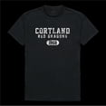 thumbnail image 1 of State University of   York at Potsdam Cortland Red Dragons Distressed Arch College T-Shirt, Black - Small, 1 of 1