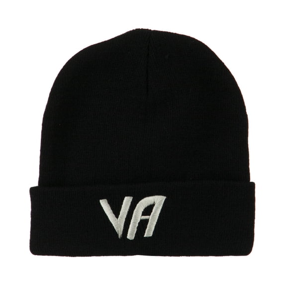 State VA Embroidered Long Beanie - Black OSFM
