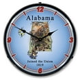 thumbnail image 1 of Collectable Sign and Clock State of Alabama LED Lighted Premium Wall Clock, 1 of 4