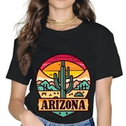 State of Arizona Cactus Sun and Desert T-Shirt