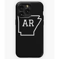 thumbnail image 1 of State of Arkansas AR Abbreviation Outline Map Graphic A294&nbsp;Phone Case for iPhone 11 to 17 Pro Max, 1 of 2