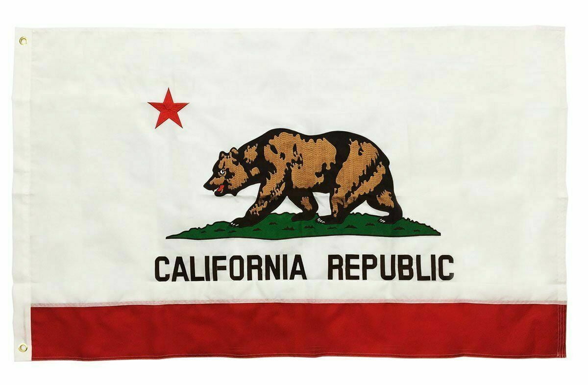 State of California 3x5 3'x5' EMBROIDERED 210-S Flag USA SHIPPER Heavy Duty