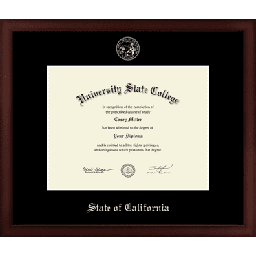 State of California Official State Seal Document Frame, Document Size 11" x 8.5"