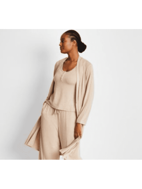 Robe, Women's, Shawl Collar, Tencel Modal Spandex, Peanut Heather XXL