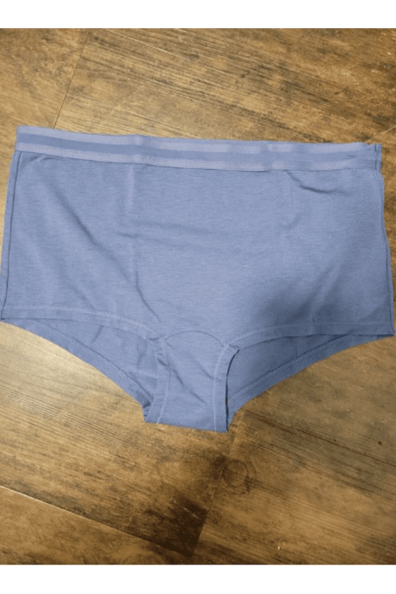 Women's Cotton Blend Boyshort Underwear, Blue, XS