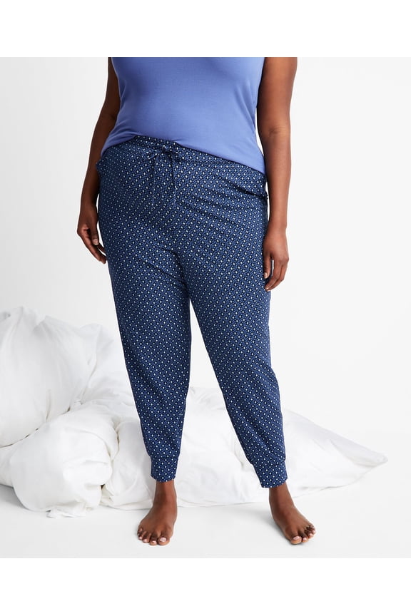 Women's Jogger Pajama Pants Size Medium - Diamond Geo