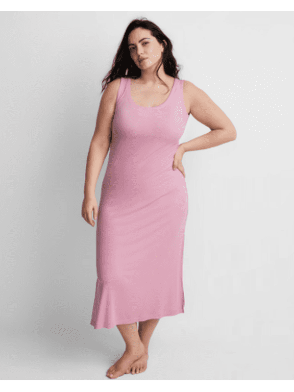 Women's Ribbed Modal Blend Tank Nightgown S-xs, Created for Macy's - Mauve Orchid Large