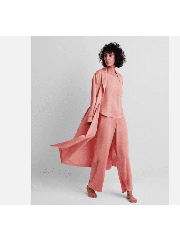 Women's Silky Pajama Set, Sea Coral XXL