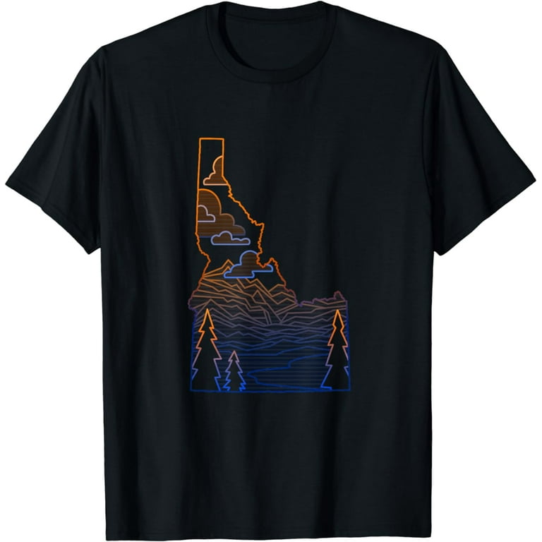 State Of Idaho T-Shirt Mountains, Lakes, And Trees State Of Idaho T-Shirt Mountains, Lakes, And Trees