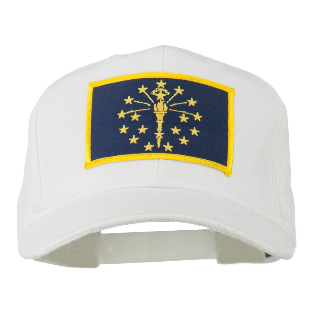 State of Indiana Embroidered Patch Cap - White OSFM - Walmart.com