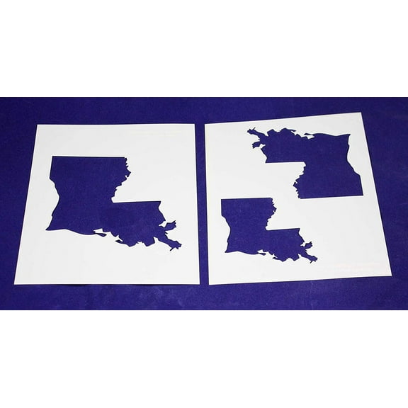 State of Louisiana 2 pc Stencil Set-Mylar 14 Mil 4",5', 6" - Painting /Crafts/ Templates