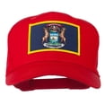 thumbnail image 1 of State of Michigan Embroidered Patch Cap - Red OSFM, 1 of 5