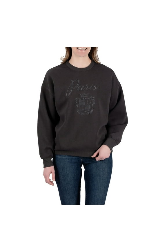 Ladies Paris Sweatshirt Medium Dark Grey