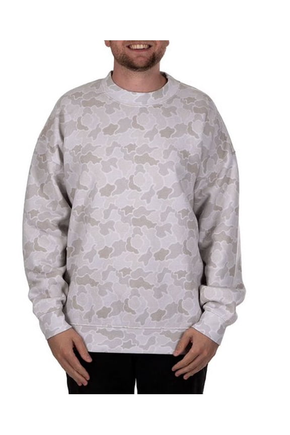 Men's Camo Crewneck Fleece Sweatshirt Duck Blind XXL