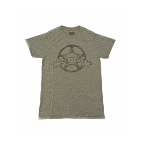 State of Mine Mens Size Small Short Sleeve Vintage Ultra Soft "Bike Local" Tee Shirt, Moss