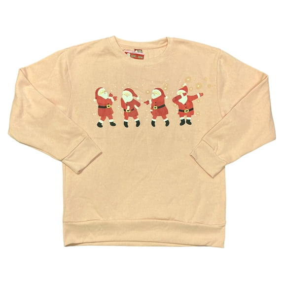 State of Mine Women's Long Sleeve Holiday Graphic Sweatshirt (Pink, XL)