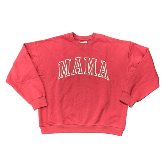 State of Mine Women's Soft Long Sleeve "Mama" Stitched Logo Sweatshirt (Rouge, L)