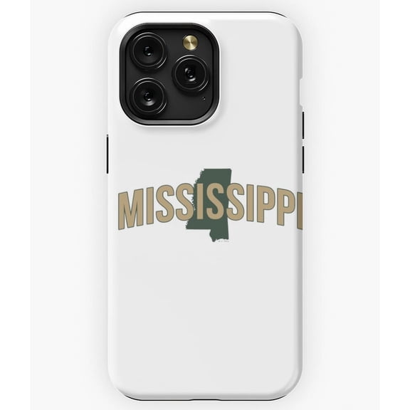 State of Mississippi Outline Map State Pride Graphic A3872 Phone Case for iPhone 11 to 17 Pro Max